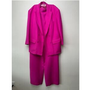 Valentino Pink Jumpsuit & Blazer Set Women IT 46/42 Strapless Wide Leg